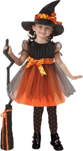 Costume de sorcière pour enfant avec chapeau L