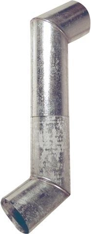 Coude en S 100 mm en acier galvanisé