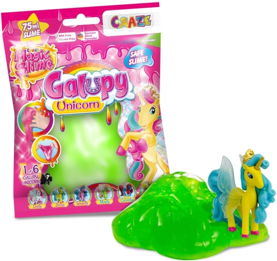 Slime magique Craze avec surprise Galupy Unicorn (mélange de couleurs) - 1 pièce