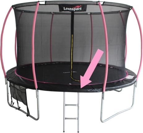 couvercle de protection des ressorts pour trampoline Sport Max 6 ft noir‑rose