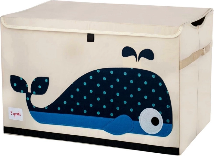 Coffre à jouets 3 Sprouts baleine bleue