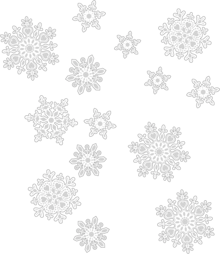 Ensemble de décorations de fenêtre de Noël en forme de flocons de neige - 1 pièce