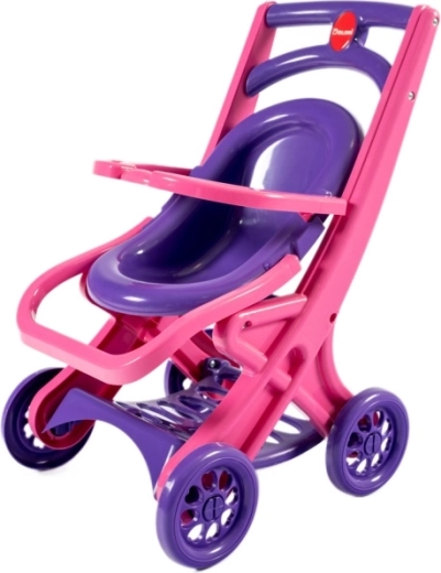 DOLONI landau pour poupées en plastique rose-violet 48 × 48 × 53 cm