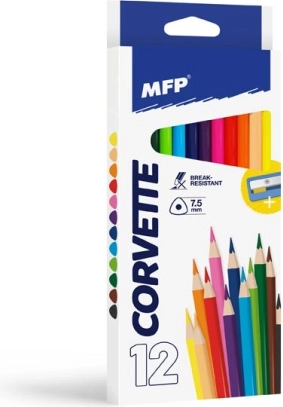 Crayons MFP triangulaires 12 pcs avec taille-crayon