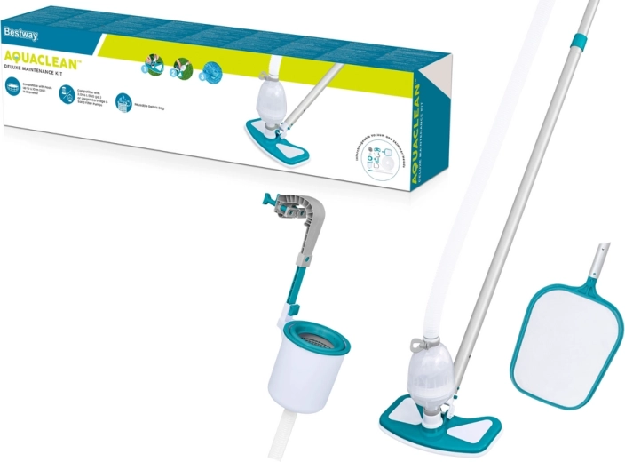 Kit de nettoyage de piscine Deluxe + skimmer Bestway 58237