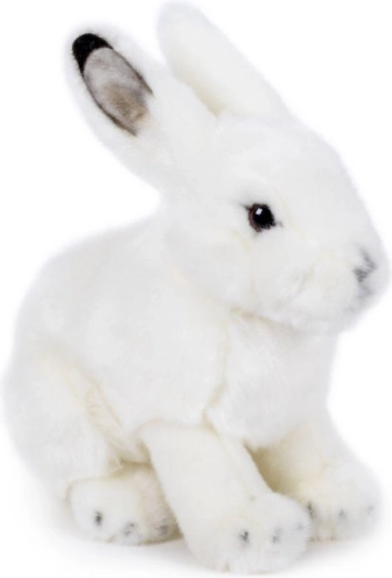 Lapin en peluche blanc neige 19 × 19 cm