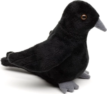 Corbeau en peluche 12 cm écoresponsable