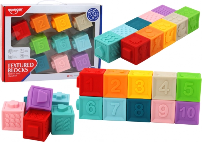 Ensemble de cubes en caoutchouc éducatifs pour enfants