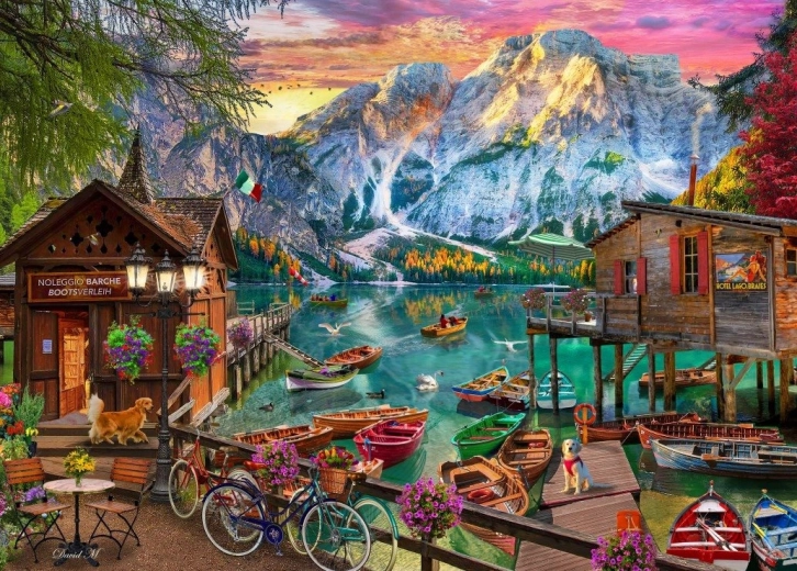 Puzzle Lac de Braies, Italie 500 pièces BLUEBIRD