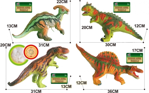 dinosaure doux avec son 38 cm – 4 modèles