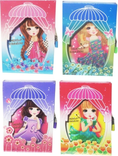 Journal coloré pour filles à couverture rigide avec cadenas