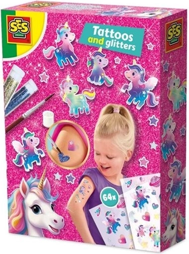 SES Creative Licorne – tatouages et paillettes