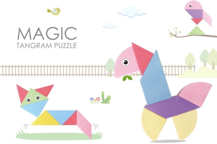 Tangram magnétique - 100 pièces