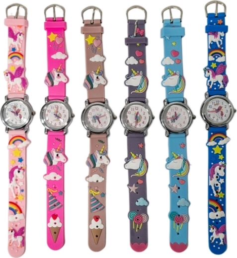Montre fille en silicone avec bracelet coloré
