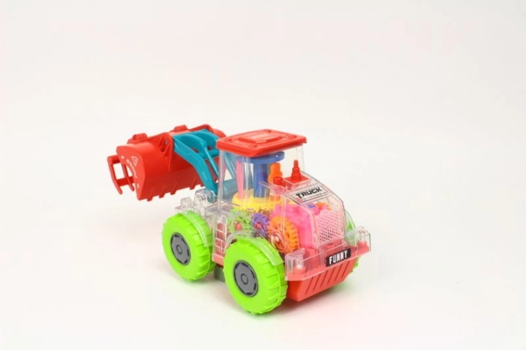 Tracteur transparent à piles pour enfants