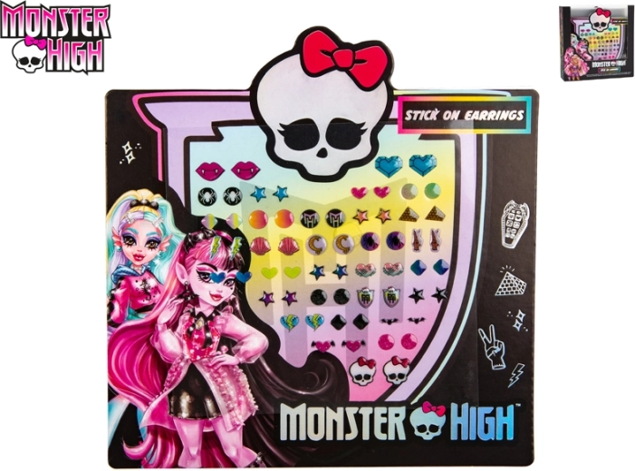 Boucles d’oreilles autocollantes MONSTER HIGH – set de 24 pièces pour enfants