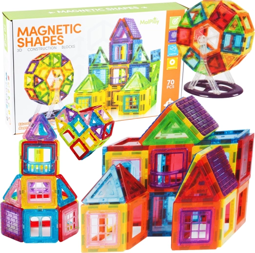 Jeu de construction 3D magnétique – 70 pièces