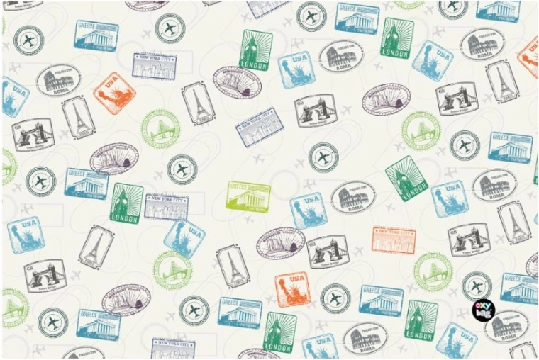 Sous-main en polypropylène Stamps