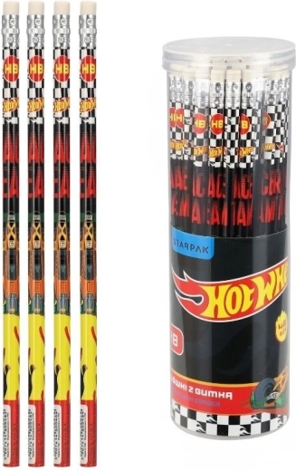 Crayon à papier avec gomme Hot Wheels HB - 1 pièce