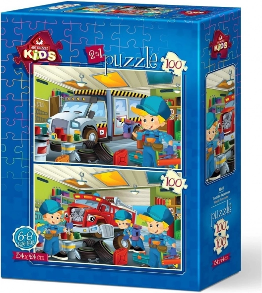 Puzzle Petits réparateurs 2×100 pièces