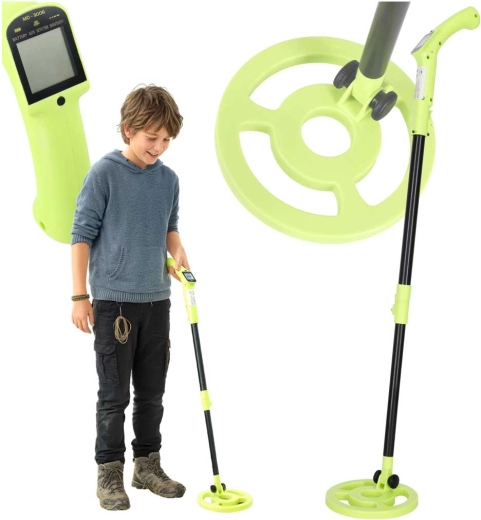 Détecteur de métaux pour enfants avec écran LED, bobine étanche et accessoires