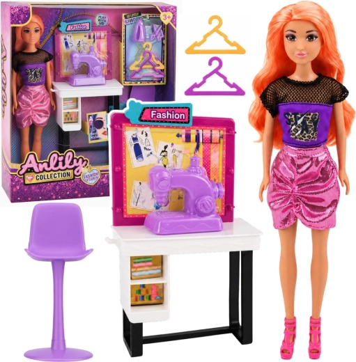 Anlily styliste de mode – poupée avec atelier de couture et accessoires