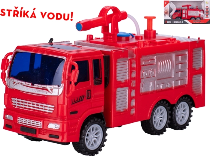 Camion de pompiers interactif à inertie avec tuyau d’eau 19 cm