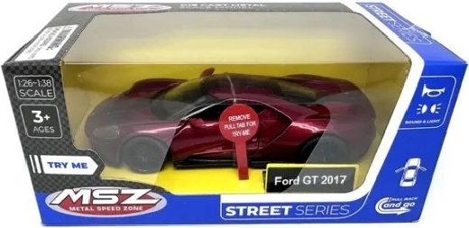 MSZ Ford GT 2017, modèle de voiture rouge avec effets lumineux et sonores