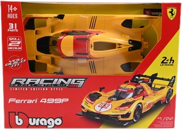 Bburago Ferrari Racing 499P Le Mans jaune n° 83 maquette 1:24 - 1 pièce