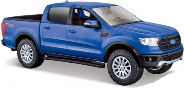 Modèle de voiture Ford Ranger 2019 bleu 1/27