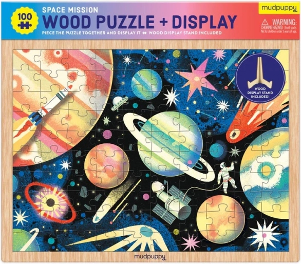 Puzzle en bois Mission spatiale 100 pièces MUDPUPPY