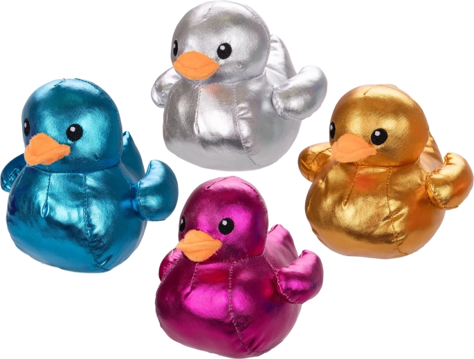 Caneton en peluche métallisé 15 cm