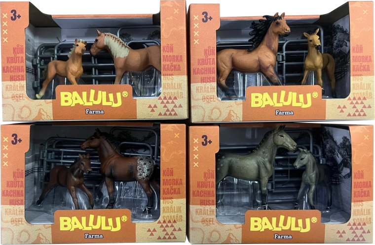 BALULU set de jeu avec jument et poulain - 1 pièce