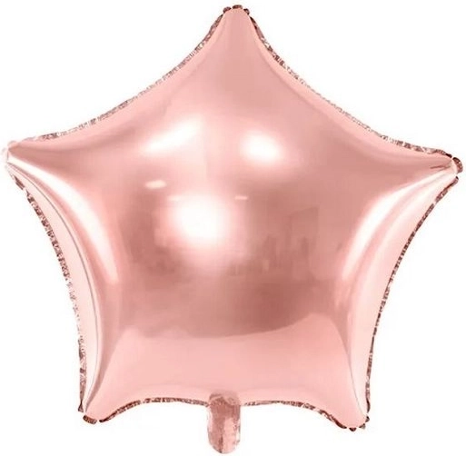 Ballon en aluminium étoile rose gold 48 cm - 1 pièce