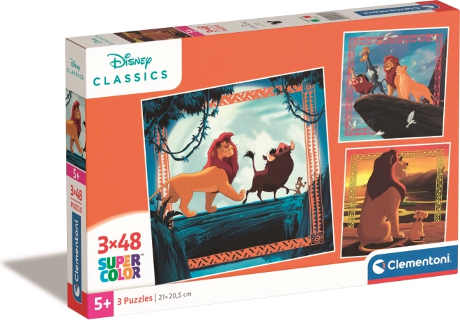 Puzzle Le Roi Lion 3×48 pièces CLEMENTONI