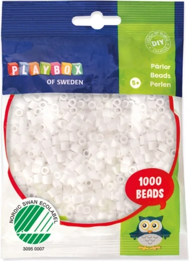 Perles à repasser Playbox blanches 1000 pcs