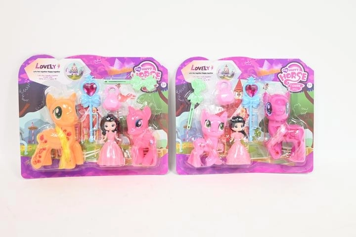 Mini chevaux avec poupée et accessoires