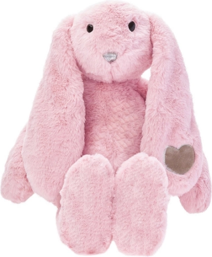 lapin en peluche missimo rose 34 cm