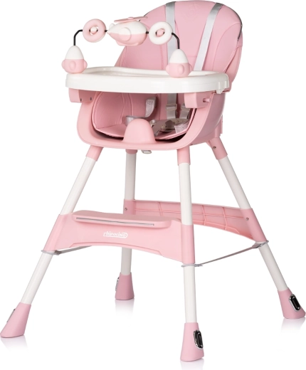 Chaise haute Chipolino Avocado Powder pink