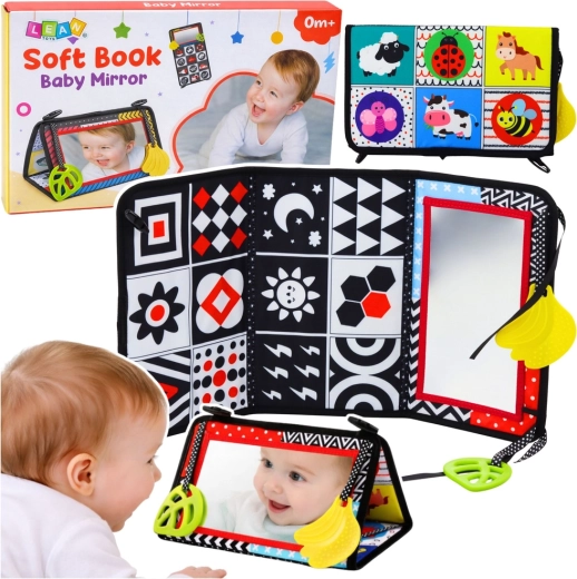 Tapis de jeu sensoriel à contraste avec miroir sûr pour bébés