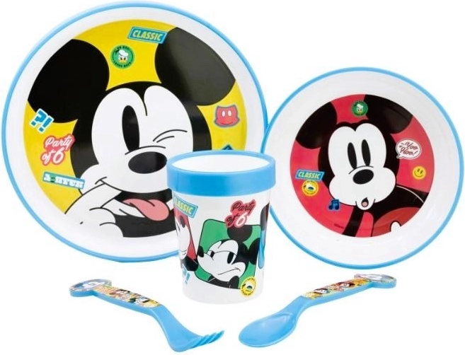 Set de repas en plastique Mickey Mouse 5 pièces - 1 pièce