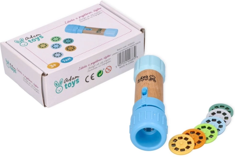 Lampe de poche bleue pour enfants avec projecteur Adam Toys