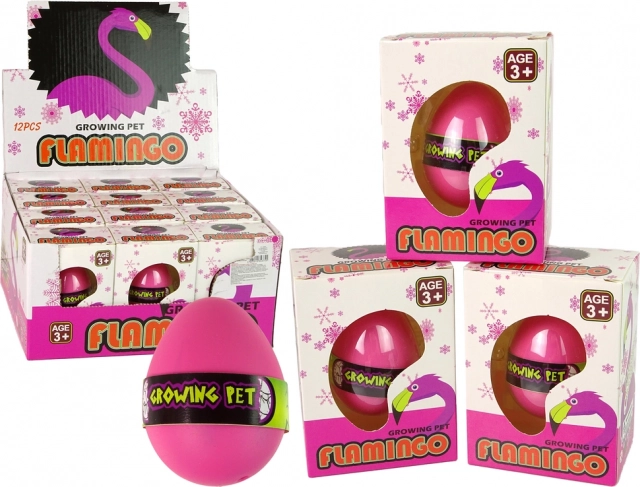 Œuf flamant rose qui grandit 6 cm rose