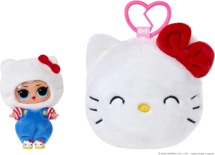 L.O.L. Surprise! Hello Kitty and Friends poupée en peluche avec pendentif réversible - 1 pièce