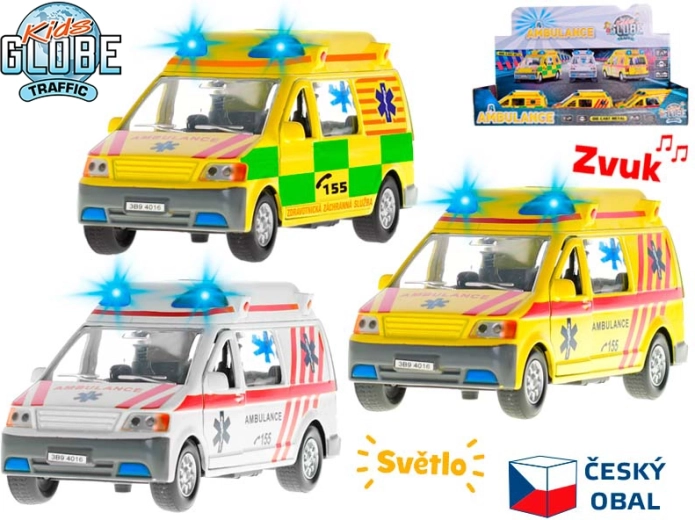 Kids Globe Traffic ambulance avec lumières et sons 14 cm