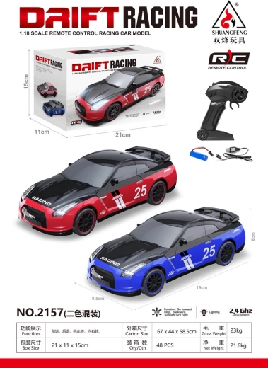 Voiture télécommandée de drift Racing 25 rouge 1:18