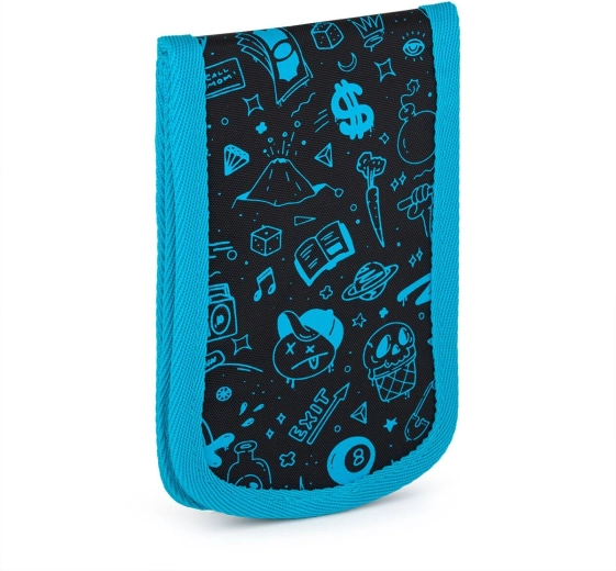 Pochette tour de cou Topgal Vega avec motif doodle art