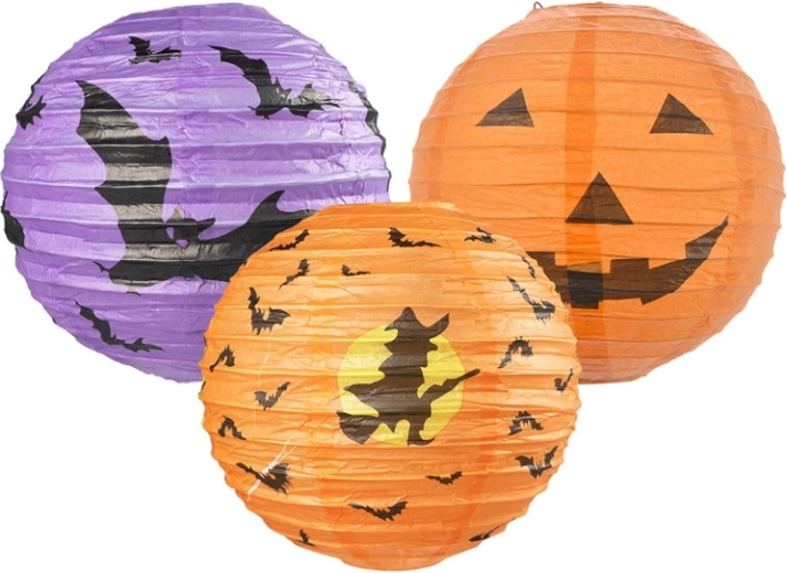 Lampion en papier pour Halloween - 1 pièce