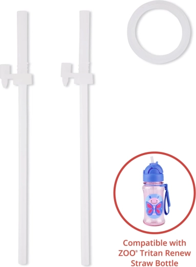 Skip Hop ZOO pailles de rechange pour bouteilles en tritan, 2 pcs