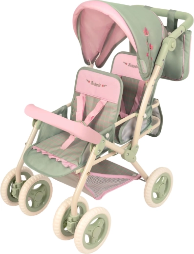 Poussette pliable DeCuevas pour poupées jumelles avec sac Botanic 2026 – 72 cm